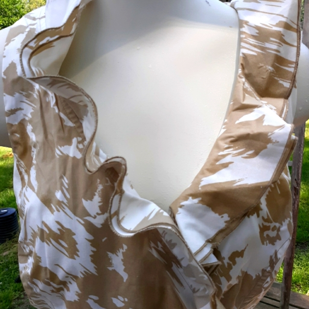 Ann Taylor slvlss wrap top ctn dress sz 16